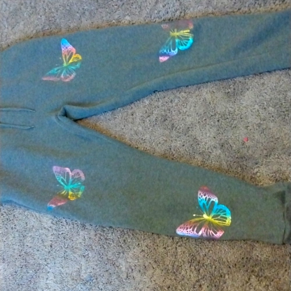 Grey Butterfly Sweatpants
